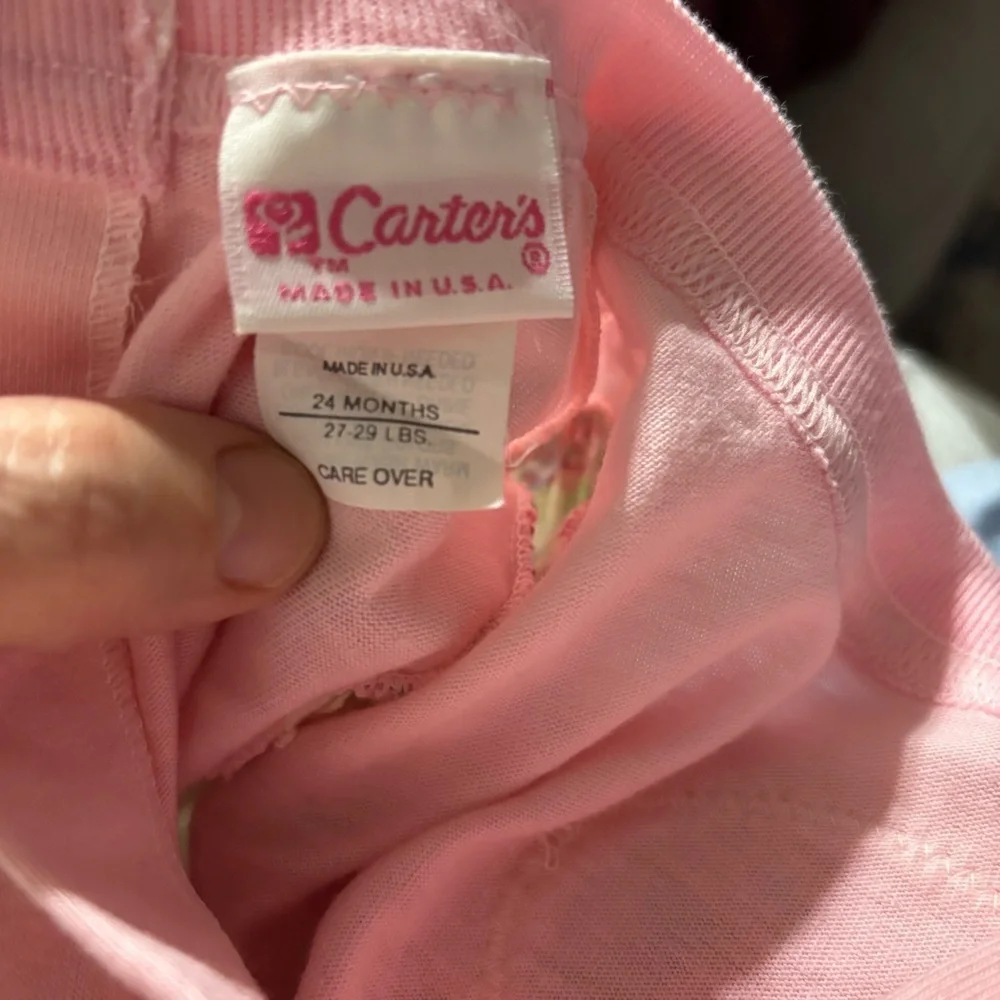 Vintage Carter's Pink and Blue Floral Romper